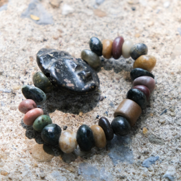 Thai natural stones, jasper and agate bracelet