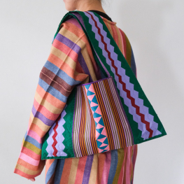 Lahu applique hand-stitched Yam, purple & green