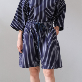 Patti short pants-Blue & white stripe