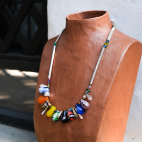 Silver necklace and Moroccan stone